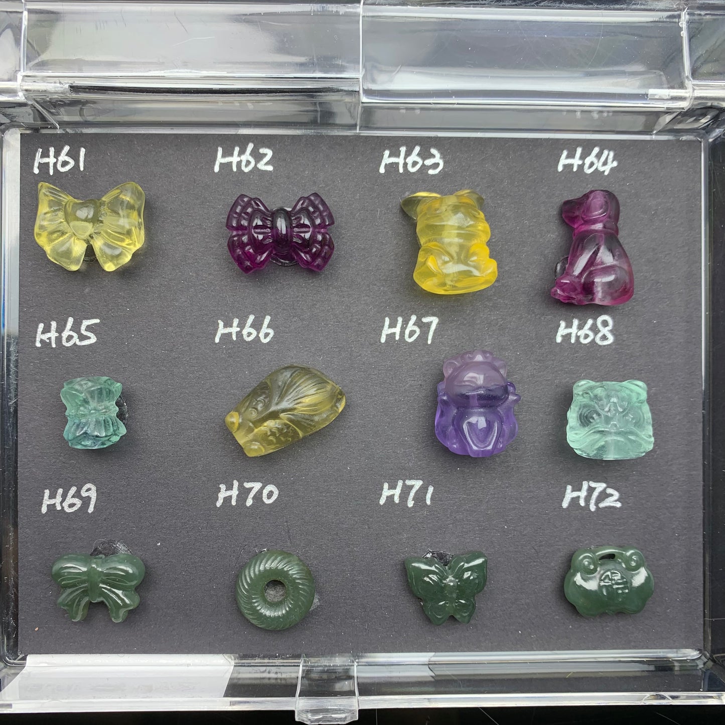 H Lovskaya Crystal Charm，Spacer Carving