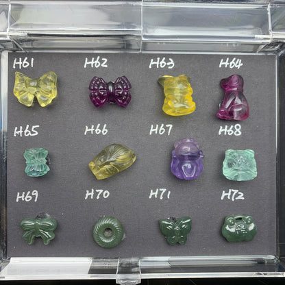 H Lovskaya Crystal Charm，Spacer Carving