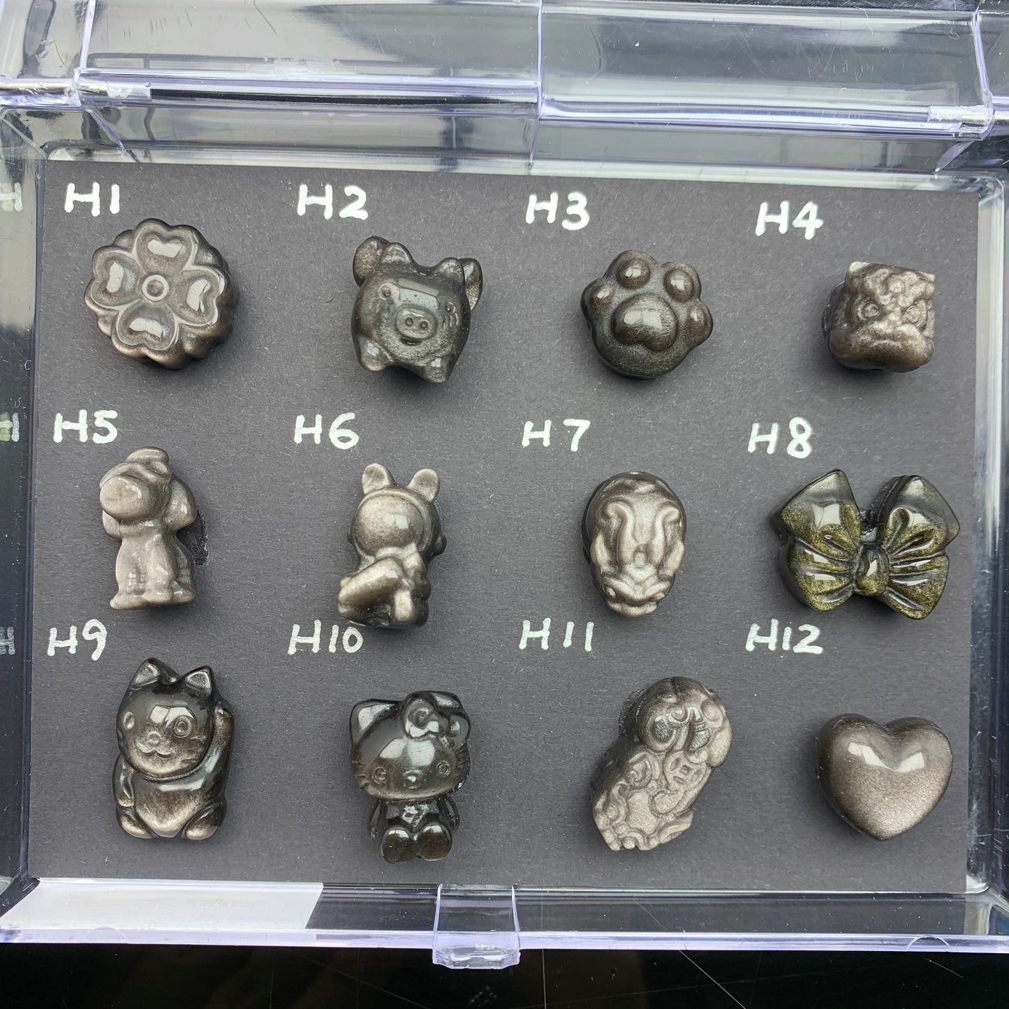 H Lovskaya Crystal Charm，Spacer Carving