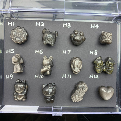H Lovskaya Crystal Charm，Spacer Carving