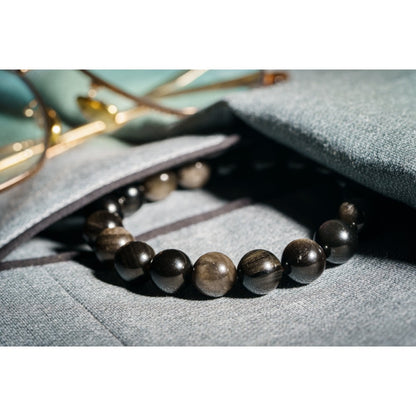 Silver Obsidian Bracelet
