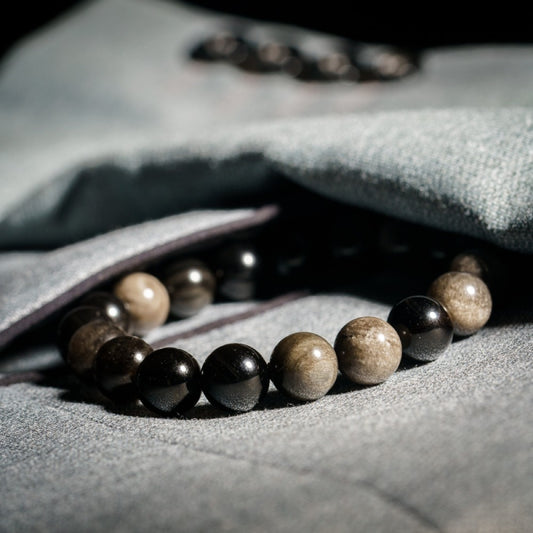 Silver Obsidian Bracelet