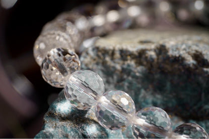 Faceted Clear Quartz (Disco Ball) Bracelet