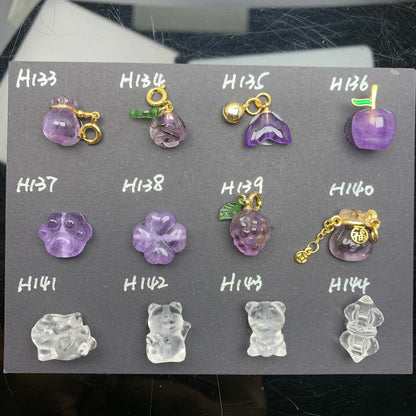 H Lovskaya Crystal Charm，Spacer Carving