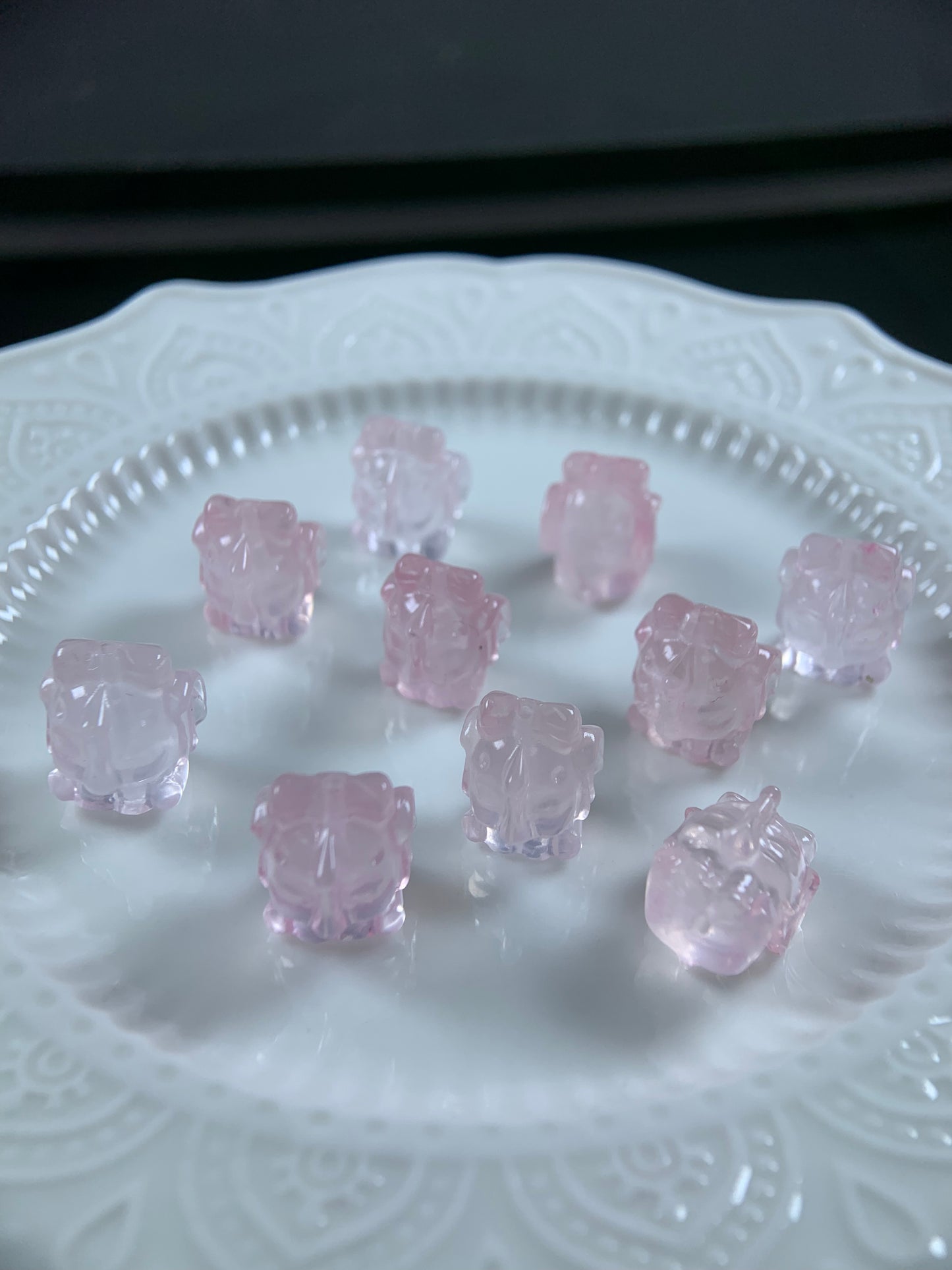 H Lovskaya Crystal Charm，Spacer Carving