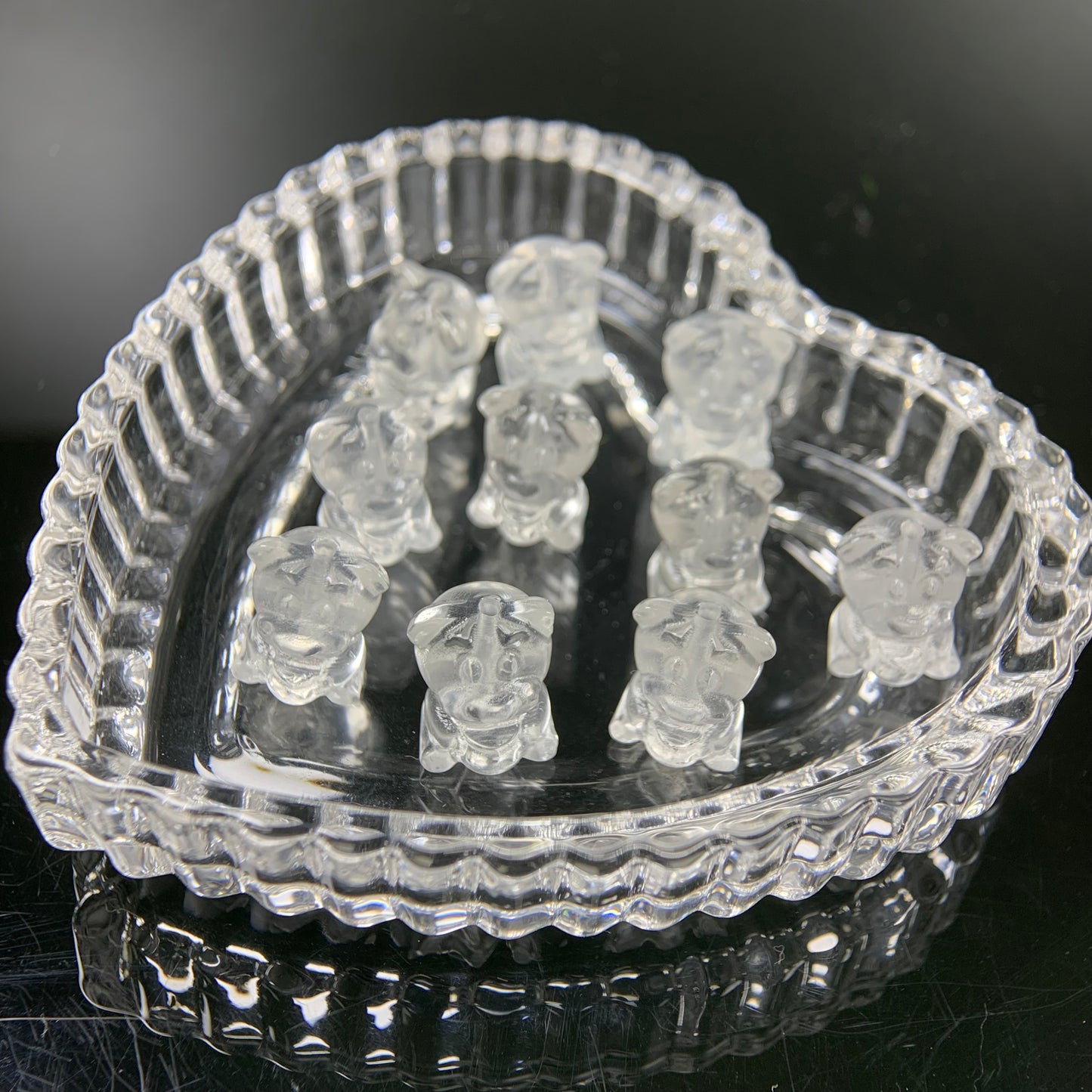 H Lovskaya Crystal Charm，Spacer Carving