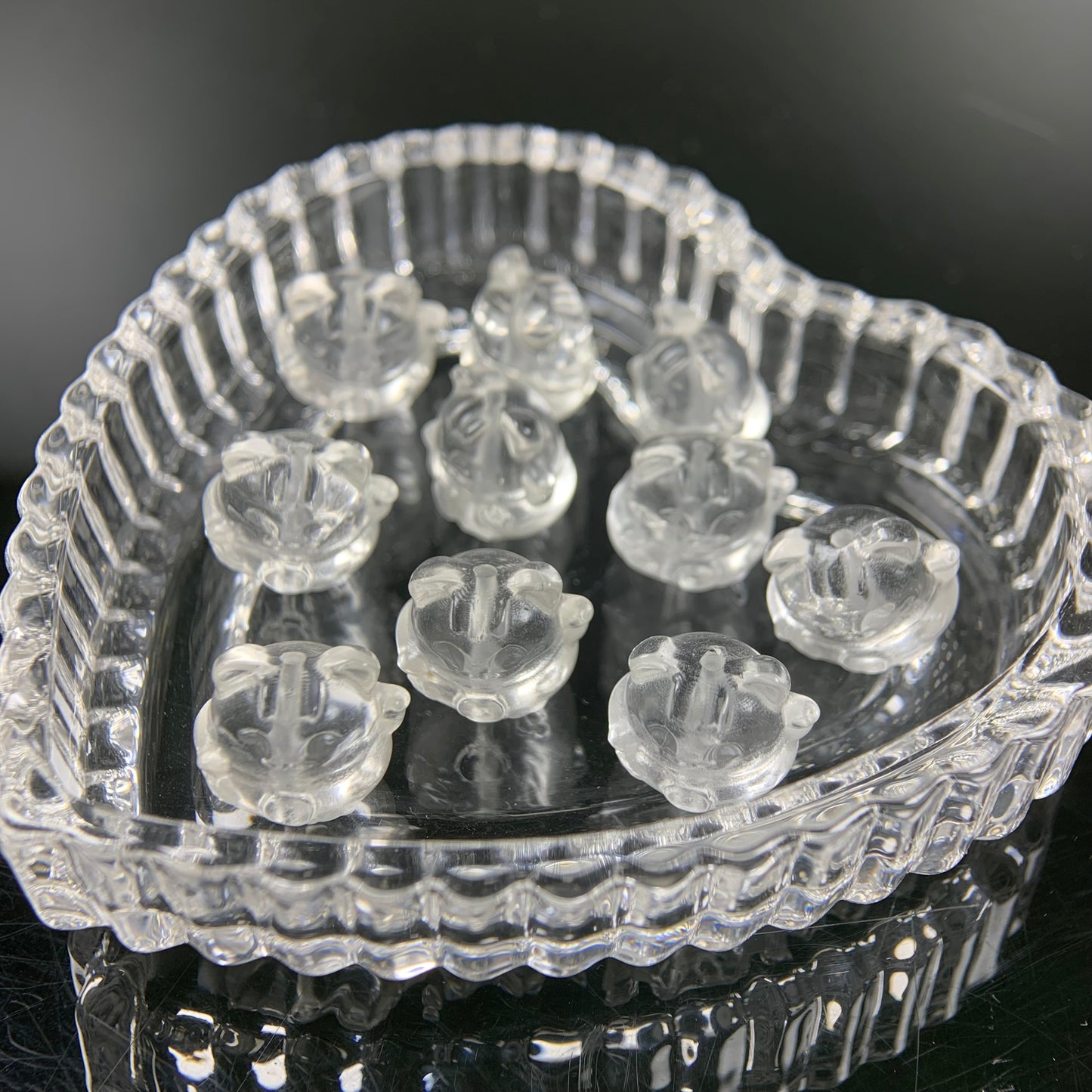 H Lovskaya Crystal Charm，Spacer Carving