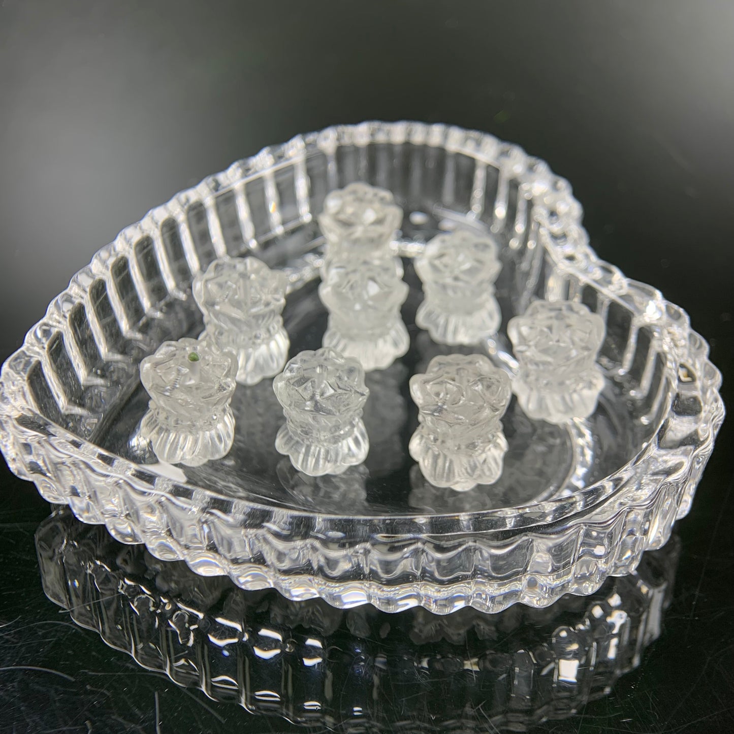 H Lovskaya Crystal Charm，Spacer Carving